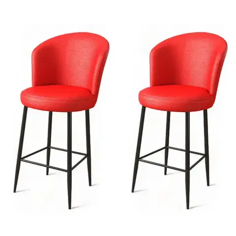 Sada barových židlí Uras Red and Black, 2 ks, 2 ks