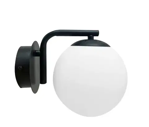 Nástěnná lampa AMADEO černá 1x40W E14 bílé stínidlo