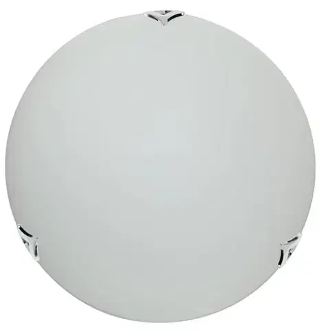 Skleněná stropní lampa chrom/satén 30cm Sara