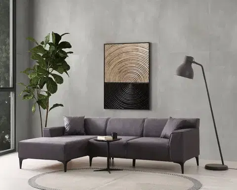 Rohová sedací souprava New Petra L Corner - Anthracite