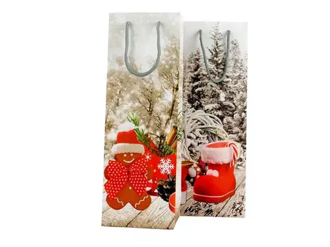 PROHOME - Taška vánoční 12,8x8,4x36cm různé motivy