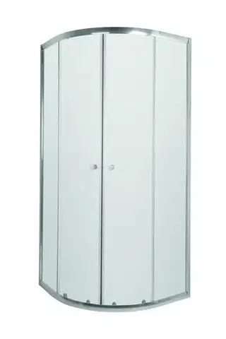 INVENA Sprchový kout čtvrtkruh VITORIA, profil: chrom, sklo čiré 80x80cm AK-49-185-O