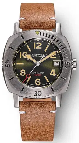 Nivada Grenchen Depthmaster Numerals - Brown Racing Strap