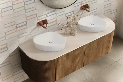 Laveo Asymmetric keramické umyvadlo na desku 50x41 VUA_6251