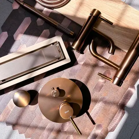 REA Odtokový žlab Neox pro Brushed Copper 100 REA-G4804