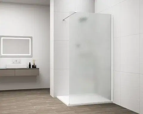 POLYSAN ESCA WHITE MATT jednodílná sprchová zástěna k instalaci ke stěně, matné sklo, 900  ES1190-03