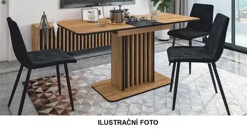 Kasvo KEN (KENT) jídelní stůl R 85x130 dub artisan / černá