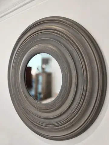 Estila Jedinečné kulaté vyřezávané zrcadlo 60cm