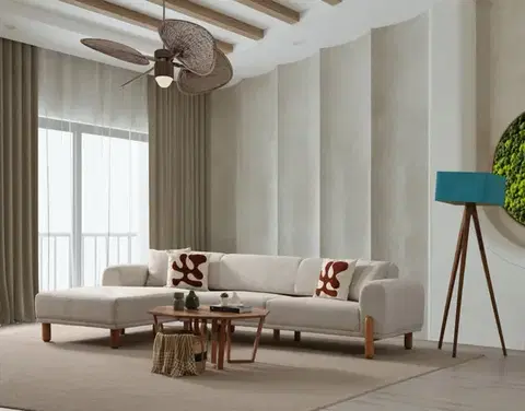 Rohová rozkládací pohovka Lyke Left - Cream