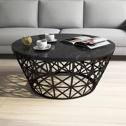 Konferenční stolek Stil - Black Marble