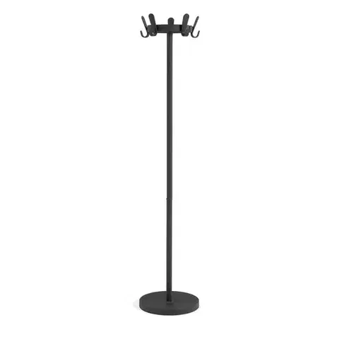 Stojací věšák GRAPHITE, 5 dvojitých háčků, černý
