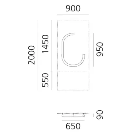 Artemide světelný prvek Alphabet of Light C 22 W 3000K