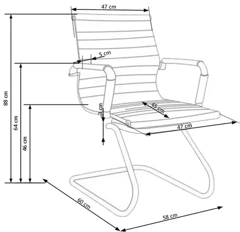 Konferenční křeslo PRESTIGE SKID Halmar