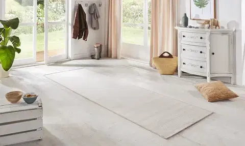 BT Carpet, Běhoun Nature 103531 Cream White – na ven i na doma, 80x150, bílá, chodba / předsíň