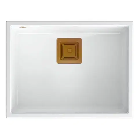 Quadron Granitový dřez DAVID 50 White Měď HQD5542U1-C1