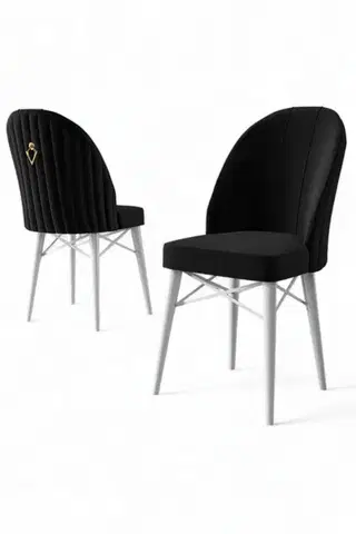 Sada židlí (4 kusy) Ritim - Black, White