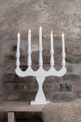 MARKSLOJD Markslöjd Svaneholm adventní bílý svícen 5 žárovek