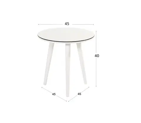 Zahradní Stolek Sophie Studio průměr 45 cm, výška 40 cm - bílý