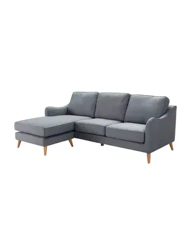 Rohová pohovka Venuste denim blue/brown