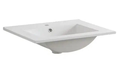 ArtCom Keramické umyvadlo CFP LAVA 60D | bílý lesk 60 cm
