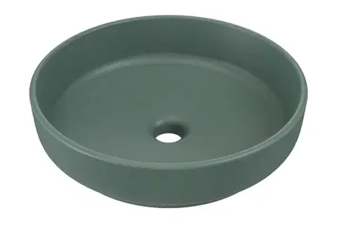 ArtCom Keramické umyvadlo RIVER 1 E-6595 | zelený mat 40 cm