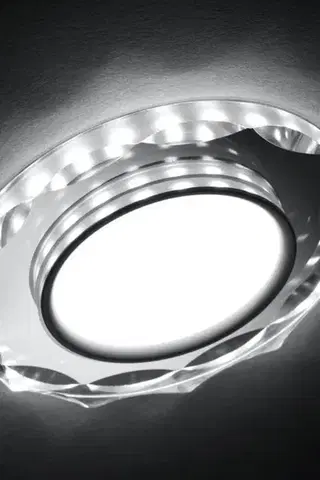 Stropní bodové světlo Ssp-25 Ch/Tr+Wh 8W LED 230V prstencové LED bílé - POSLEDNÍ KUSY