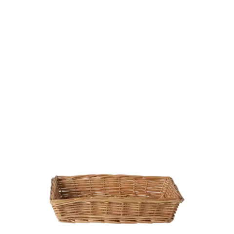 Hranatý proutěný košík na chléb 34 × 25 × 6,6 cm — Flow Wicker - 593684