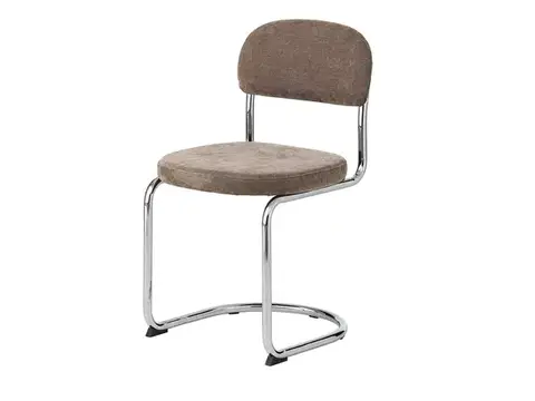 Estila Jídelní židle Kromo, taupe, chrom