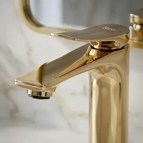 REA Umyvadlová baterie PREMIUM Vision Gold Low REA-B6341