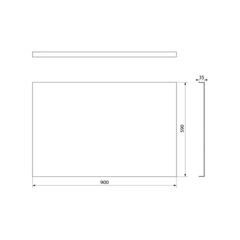 POLYSAN PLAIN panel boční 90x59cm 72714
