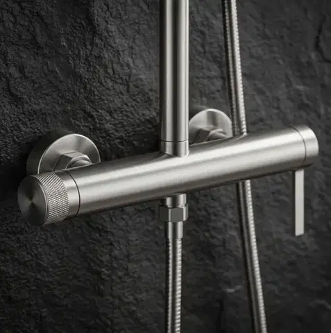 REA Sprchový set Rivo Brush Nickel REA-P9498