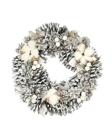 Věnec Winter Cone ⌀30cm silver