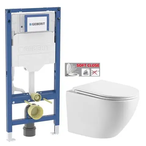 GEBERIT Duofix bez tlačítka + WC INVENA LIMNOS /VÍROVÉ SPLACH/ WITH SOFT, včetně soft/close sedátka 111.300.00.6 LI1