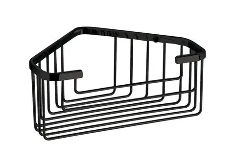 Gedy Smart Rohová police do sprchy 200x80x151mm černá mat 2483-14