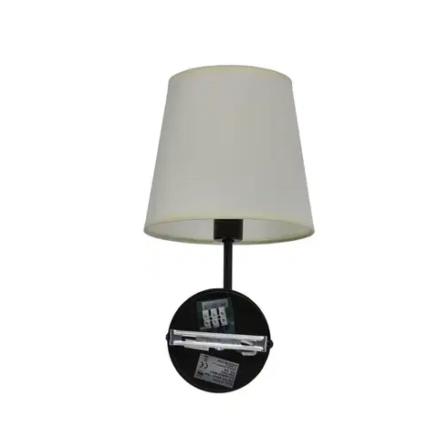 Matná černo-béžová nástěnná lampa Pasteri
