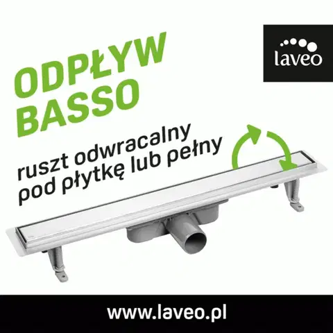 Laveo Basso sprchový žlab nástěnný 80 cm, zlato COB_G81D