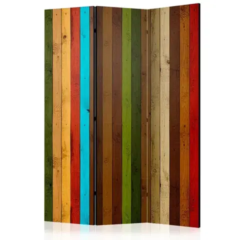 Paraván Wooden rainbow Dekorhome