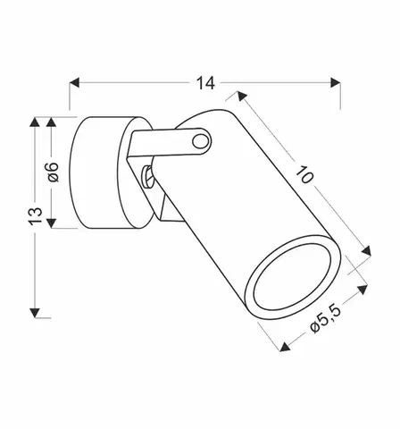 Nástěnná lampa Gary lampa černá 1x15W GU10 černé stínidlo