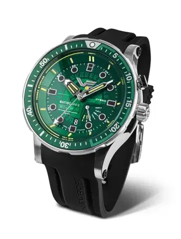 Vostok Europe Batiscafos Hybrid PX84-511A770 - Černý silikonový řemínek