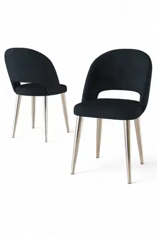 Sada židlí (6 kusů) Pane - Anthracite, Chrome