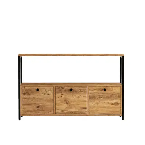 Konzolový stolek Nero v2 - Atlantic Pine, Black