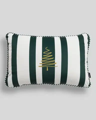 Potah na polštář Green & White Noel 60x40 cm