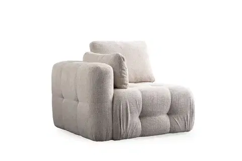 Rohová sedací souprava Amaris 2 Seater With Pouffe - Beige