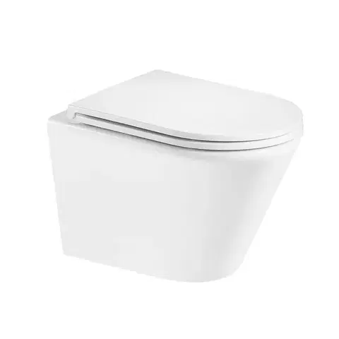 Mereo WC závěsné kapotované, Smart Flush RIMLESS, 365x375x540, keramické, vč. sedátka CSS125 VSD85T1