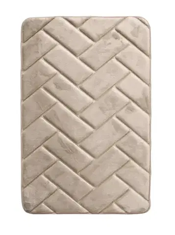 BO-MA, Protiskluzová koupelnová předložka 3D 7288 beige, 40x50, béžová, koupelna