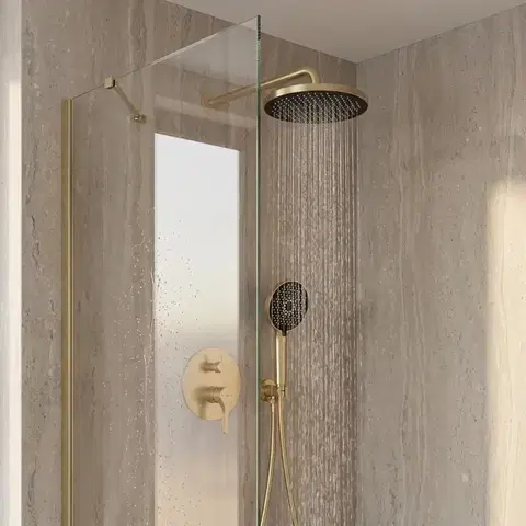 REA Podomítková sprchová sada Maxim Brush Gold + BOX REA-P7066