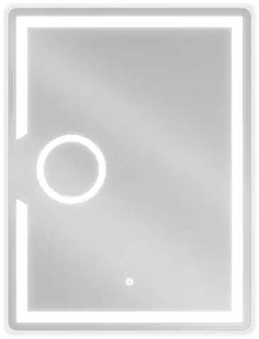 MEXEN Onyx zrcadlo s osvětlením s kosmetickým zrcátkem 60 x 80, LED 600 9813-060-080-611-00