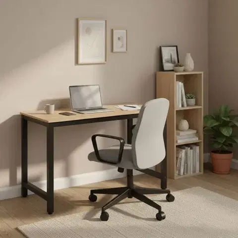 Počítačový stůl 120 x 60 cm - stůl do kanceláře a studentského pokoje hnědá