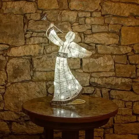 DecoLED Světelný anděl  50cm, ledově bílý