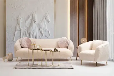 Křeslo ušák Istiridye - Beige